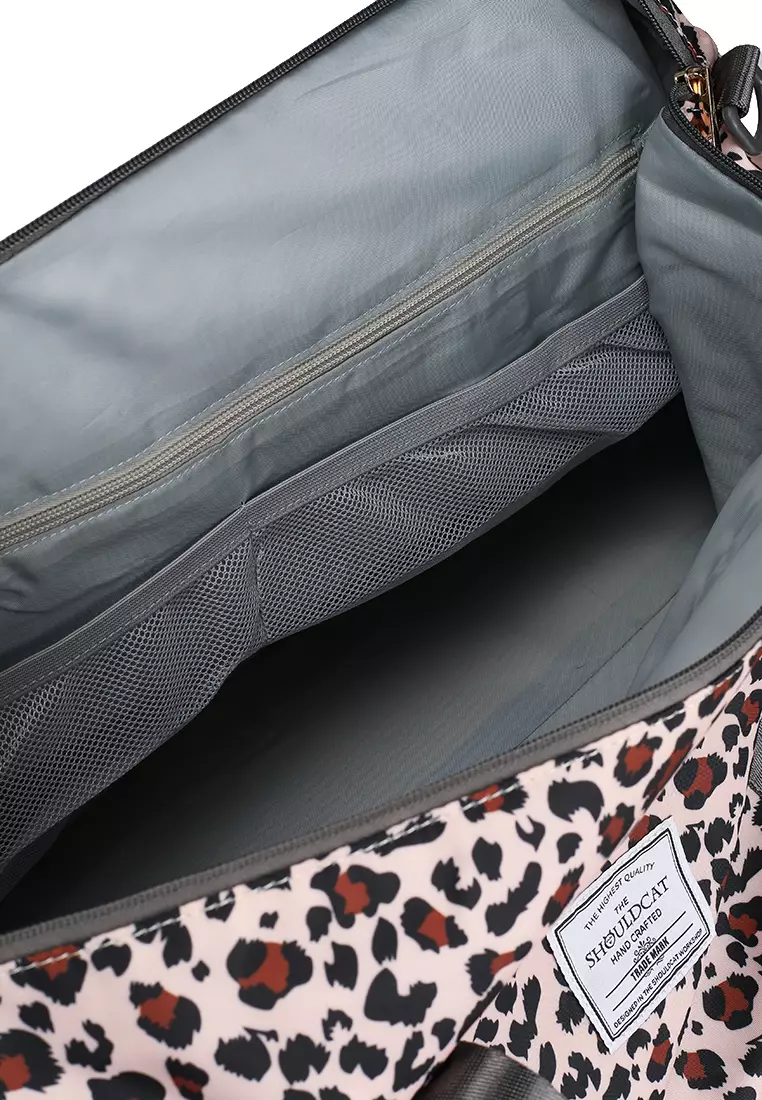 Quilted Travel Duffle Gym Bag with Pouch