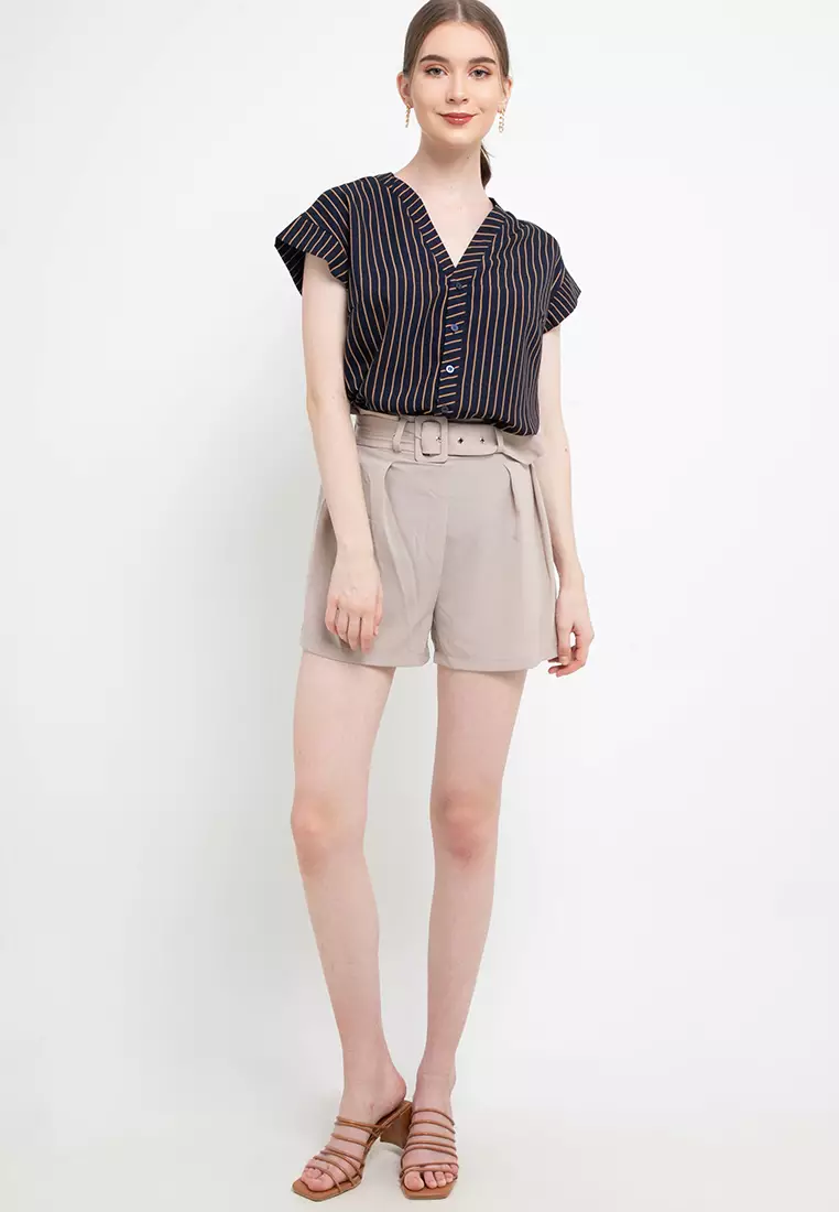 Stripe Sleeveless Shirt
