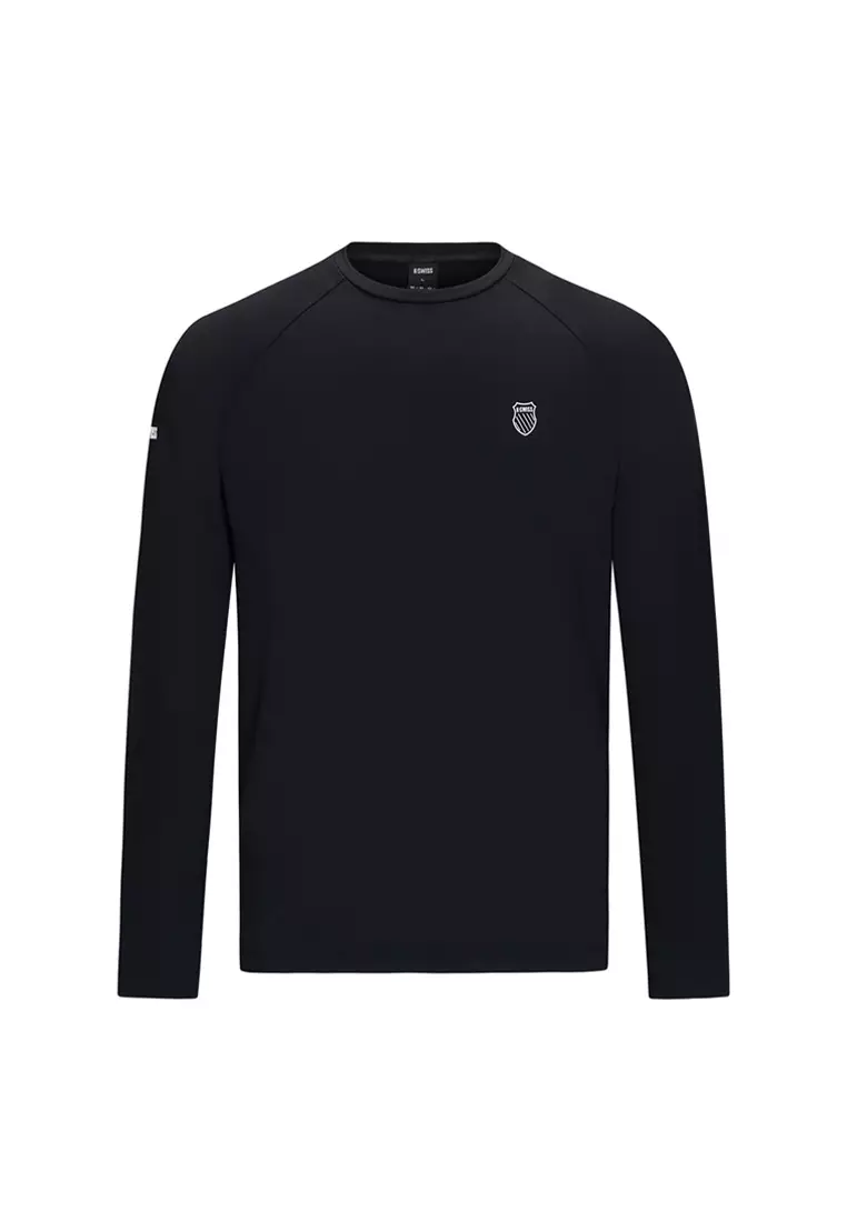 男裝 K-SWISS LOGO 內層磨毛長袖T裇
