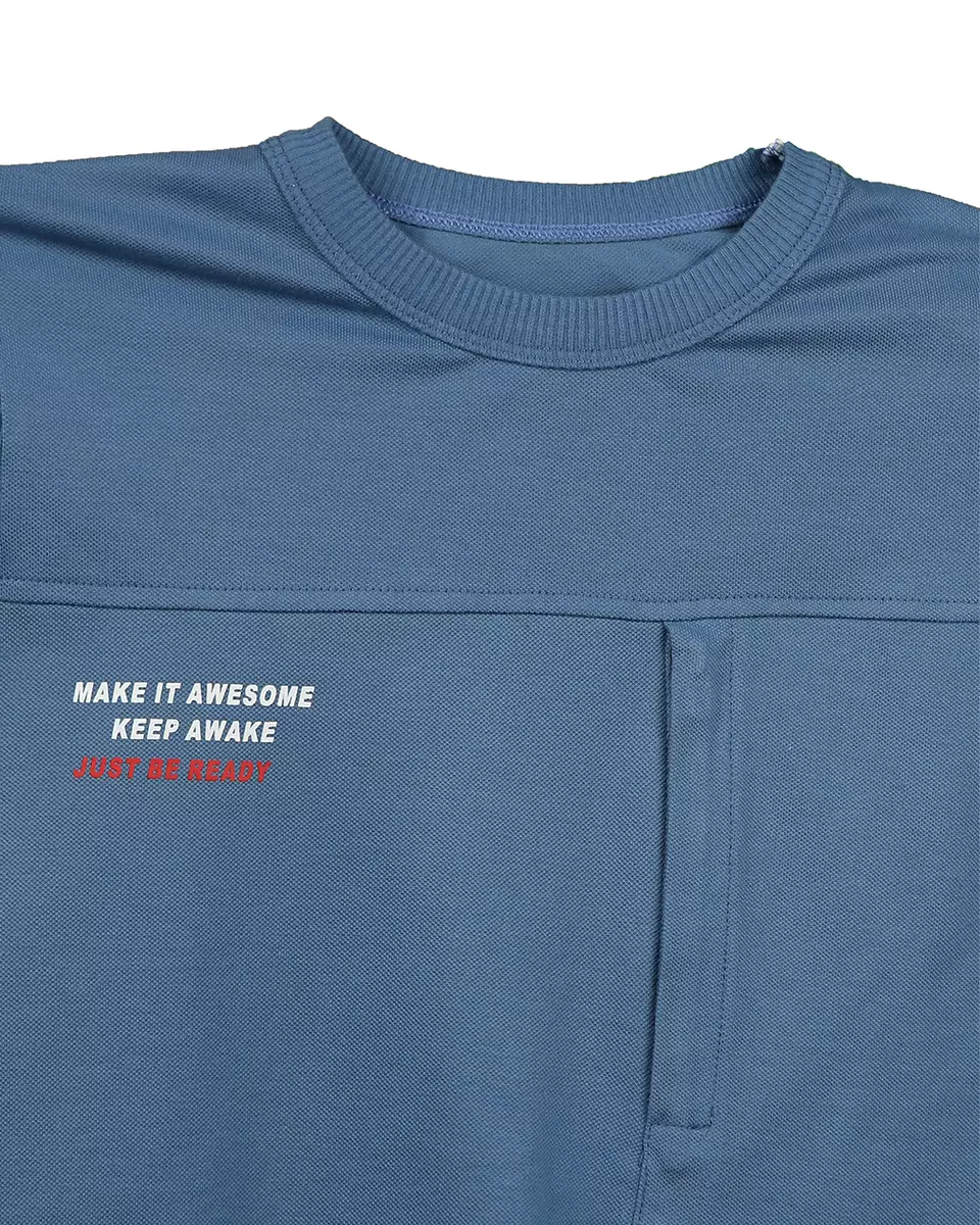 Pito Dito Boy Devdas T-Shirt Panjang Anak Biru