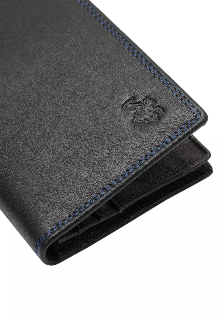 Men's RFID Blocking Bi Fold Long Wallet (RFID 長錢包) - 黑色