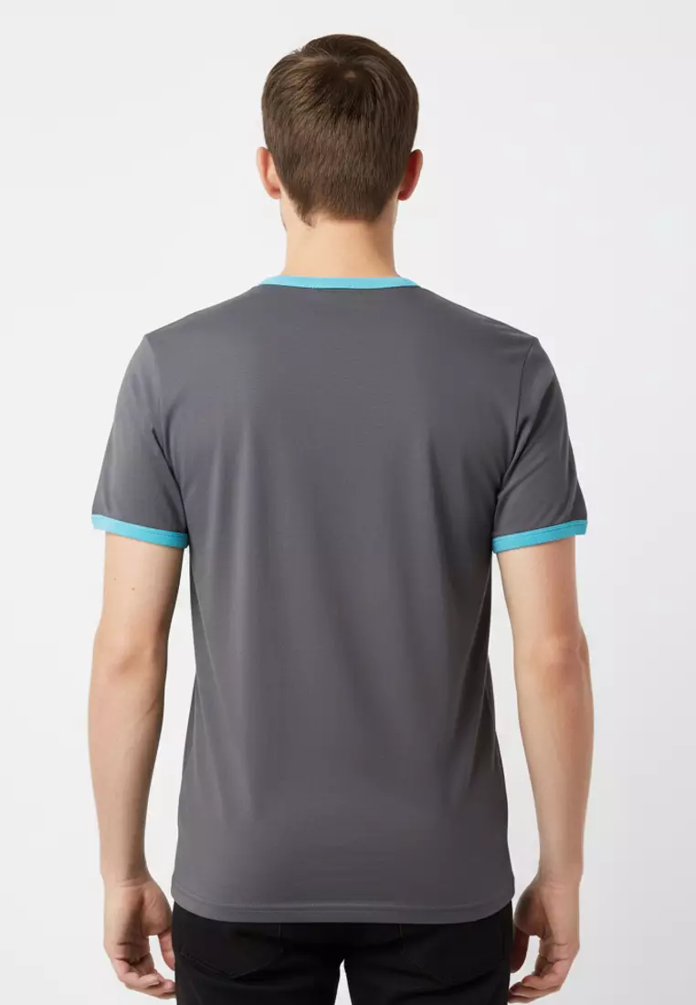 Round Neck Waffle Tee Short Sleeves