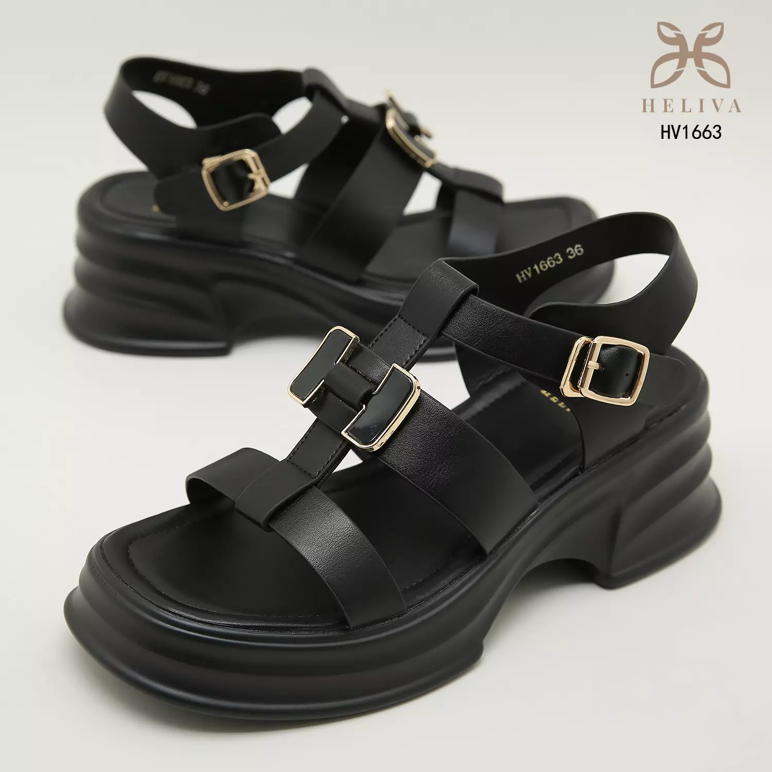 Heliva Pamela Platfrom Heels Rope Detailed Sol 6cm