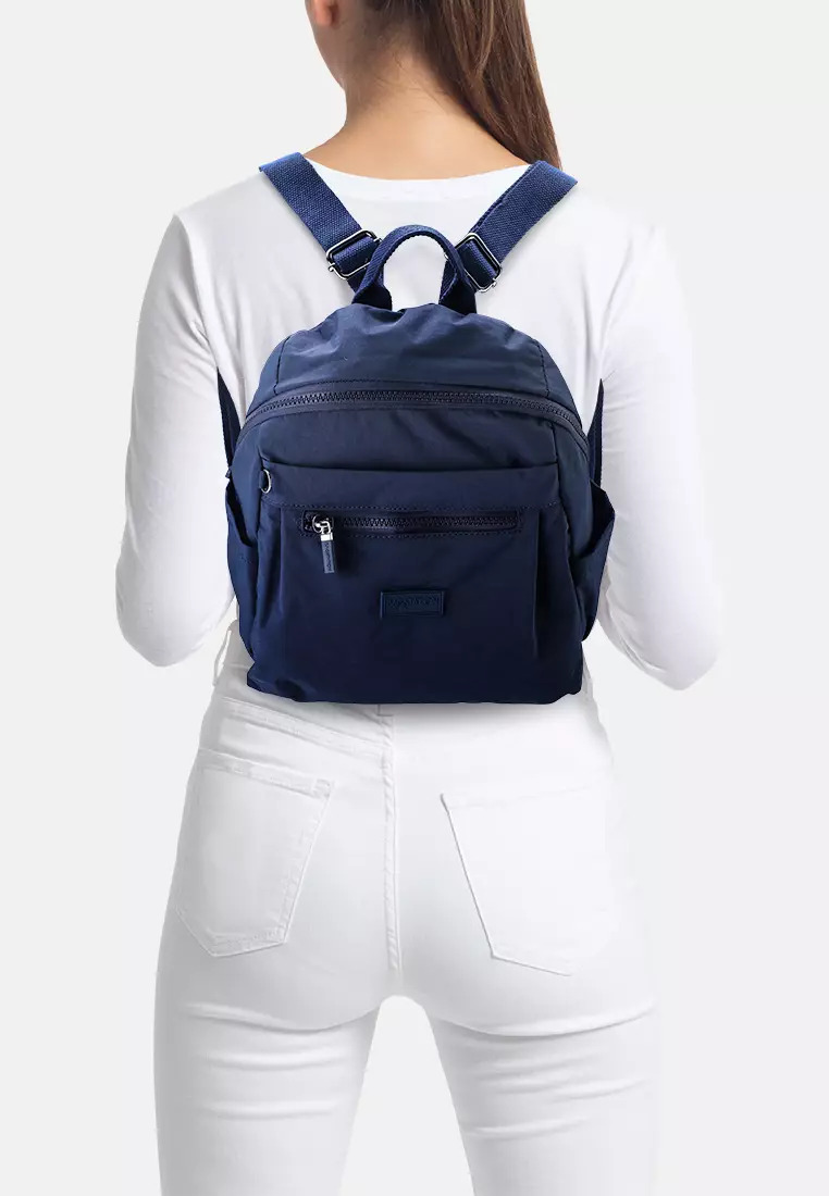 Crinkled Nylon Small Backpack