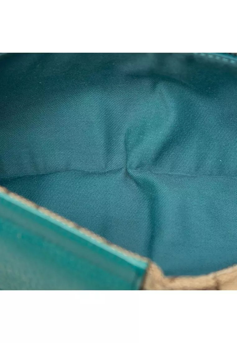 Pre-Loved Gucci Gg Canvas Web Double Pocket Belt Bag