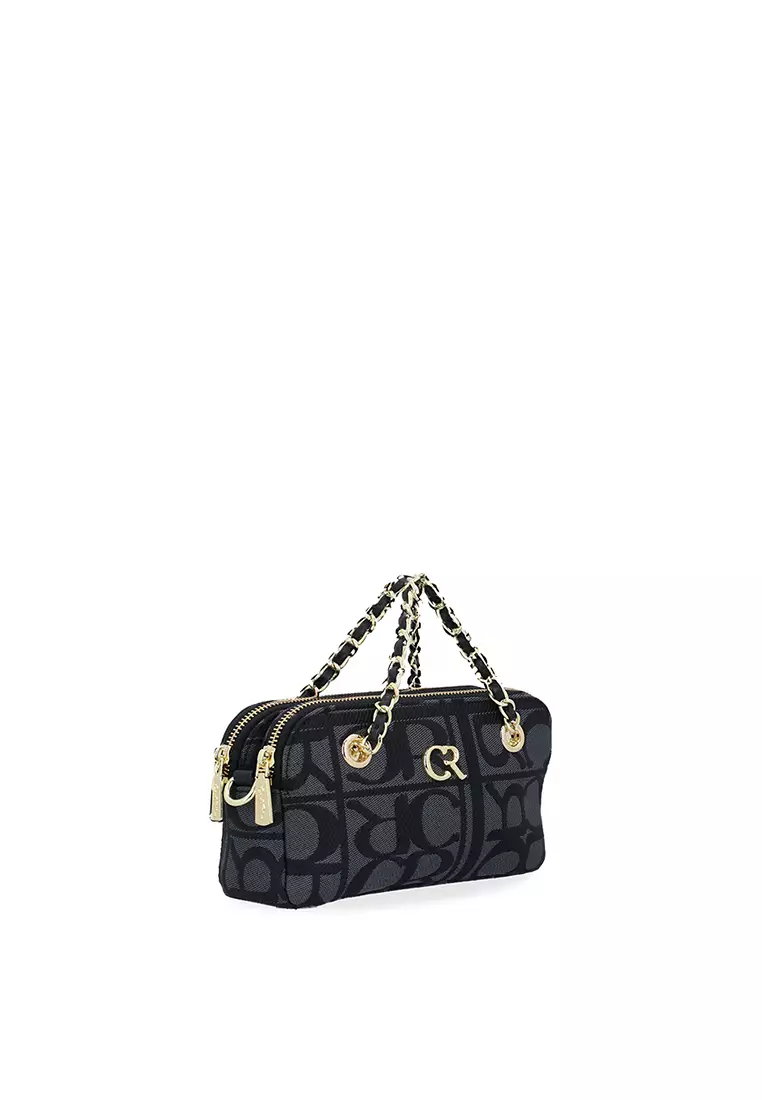 Carlo GEO Jacquard Crossbody - Black
