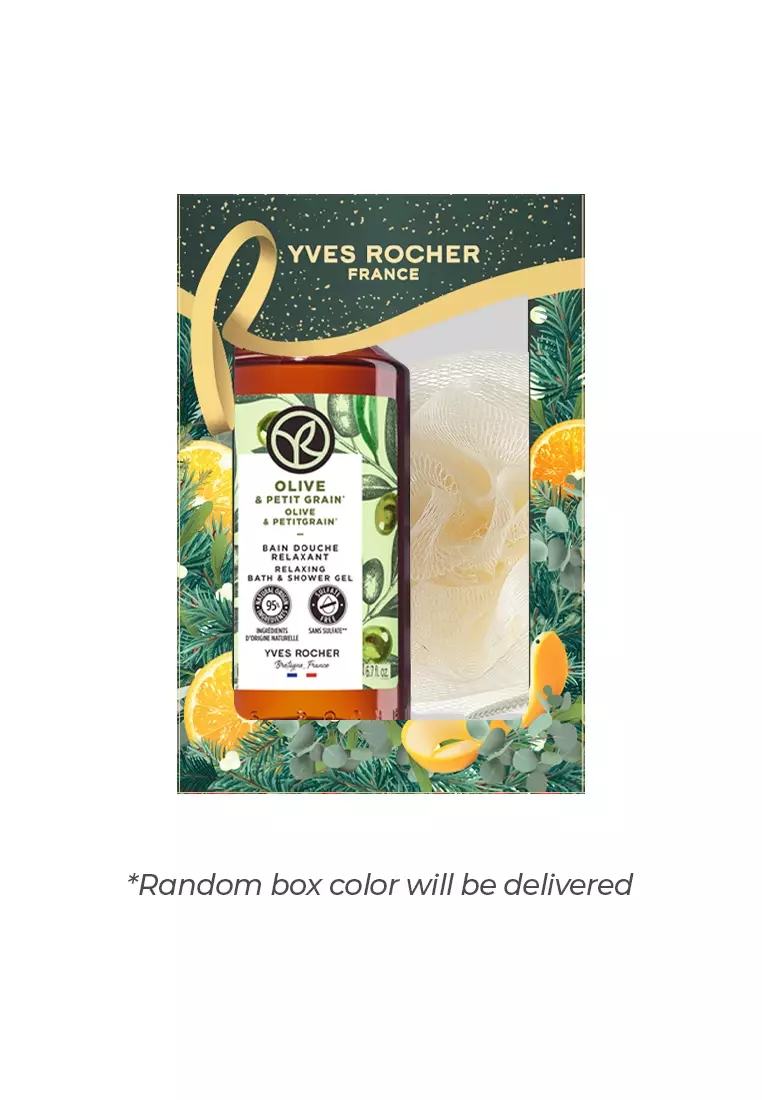 [HOLIDAY GIFT SETS] Gift Set Olive & Petitgrain Shower Gel 200ml with FREE Bath Mesh