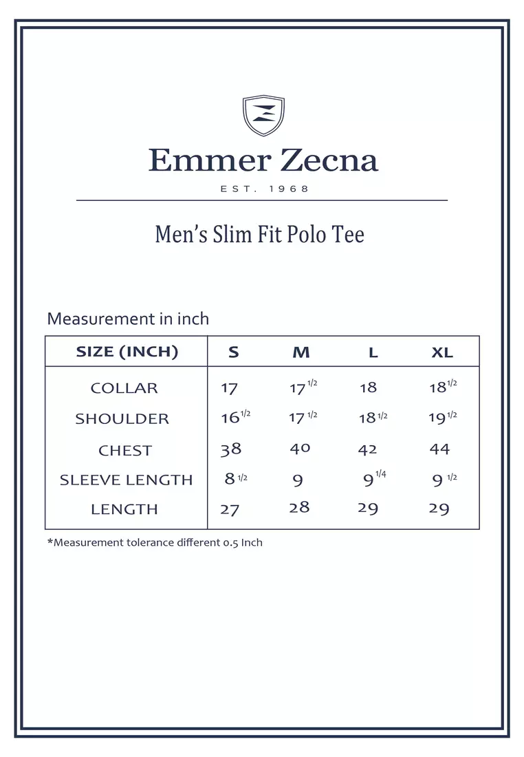 Emmer Zecna - SlimFit Short Sleeve Polo Tee 8522P-2303