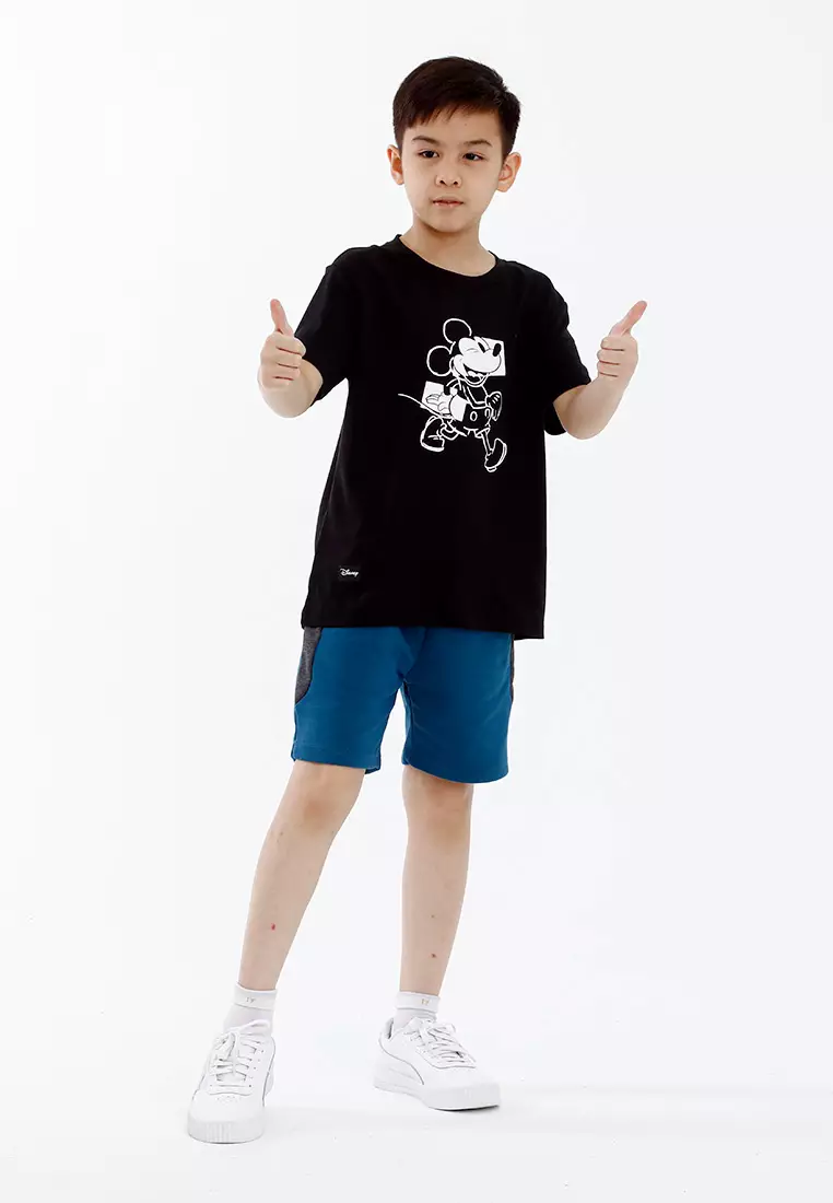 Forest Kids Shorts Unisex Cotton Terry Boy Girl Short Pants Kids l Seluar Pendek Budak Lelaki Perempuan - FK6504-30DkBlue