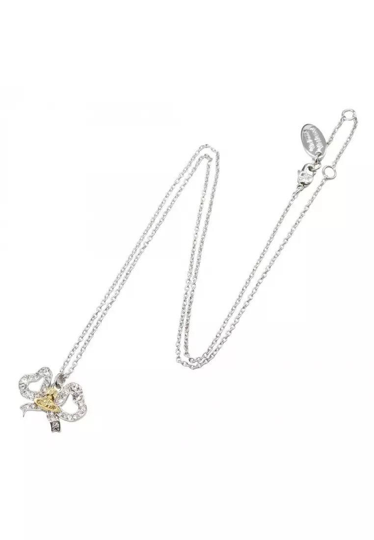 Pre-Loved Vivienne Westwood Rigoberta ribbon Orb necklace necklace others Brass Silver gold