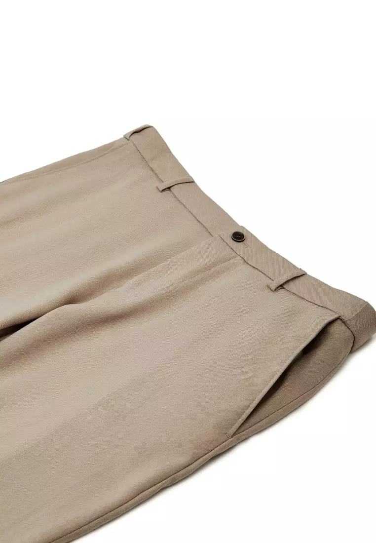 G2000 Teflon Smart Fit Twill Suit Pants with Elastic Waist Band