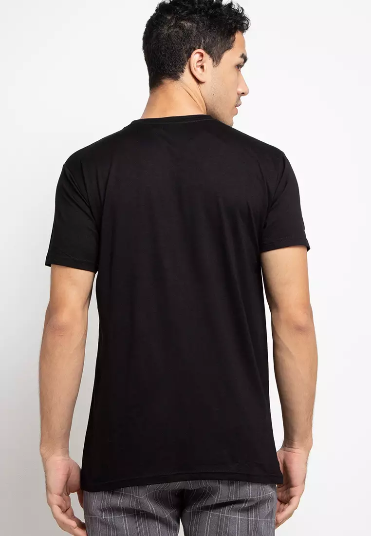 MTE48 korean awesome logo blk Kaos Hitam