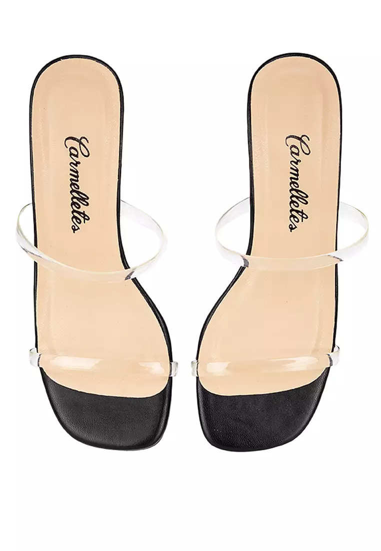 Vinyl Low Heeled Slide