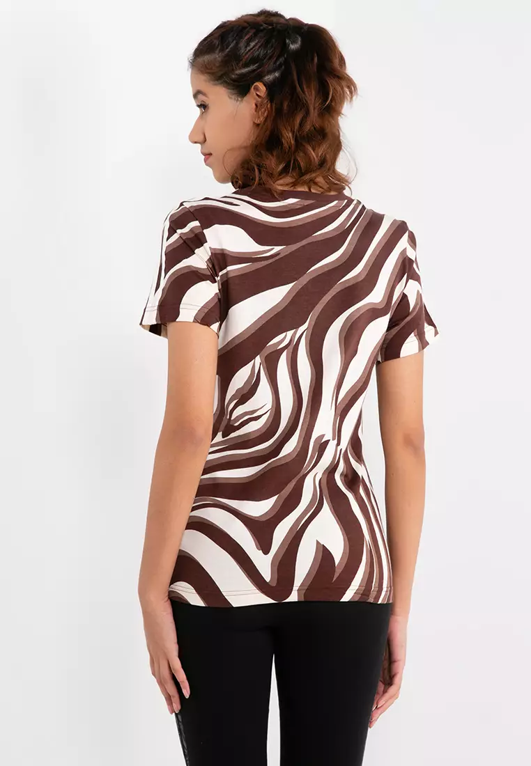 Adidas Originals 'Animal Abstract' Leggings In Brown With Zebra Print for  Women