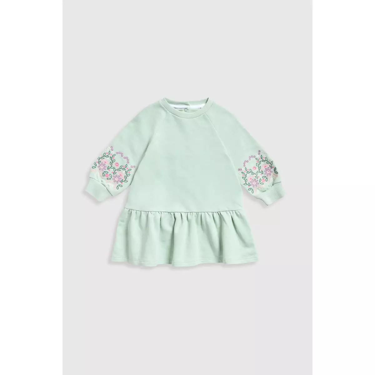 Mothercare Green Embroidered Sweat Dress - Dress Bayi Perempuan (Hijau)