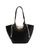 Lara black Women's Plain PU Leather Drawstring Tote Bag Shoulder Bag - Black C6059AC3C7CC4EGS_1
