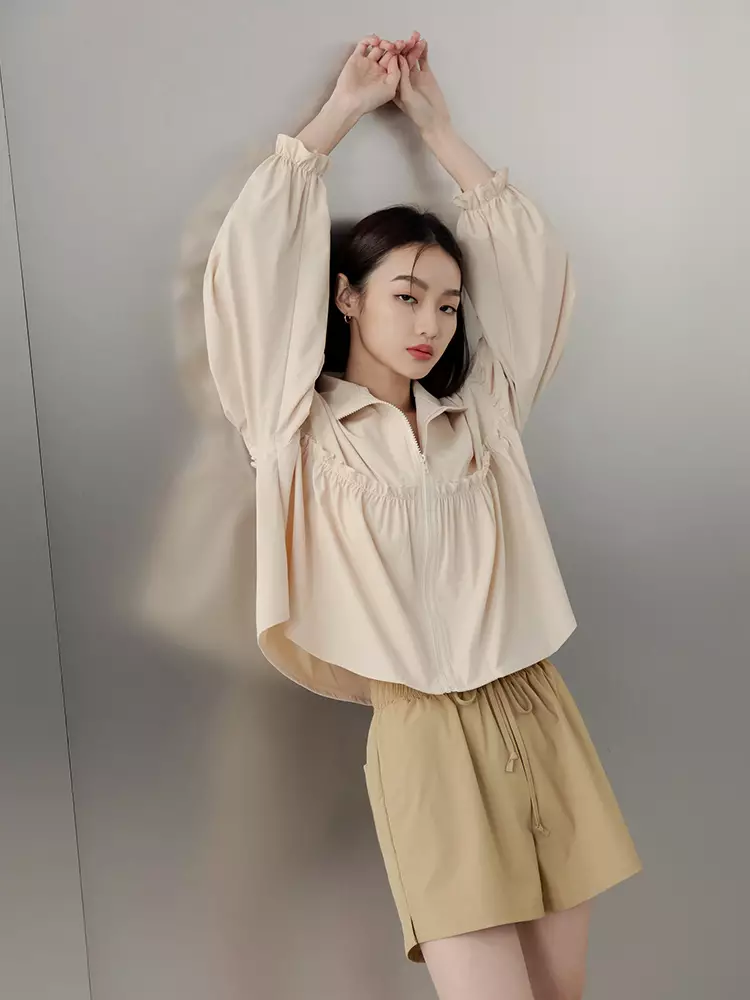 UV-Resistant Cool Quick-Dry High-Waisted Drawstring Shorts [BA7477]