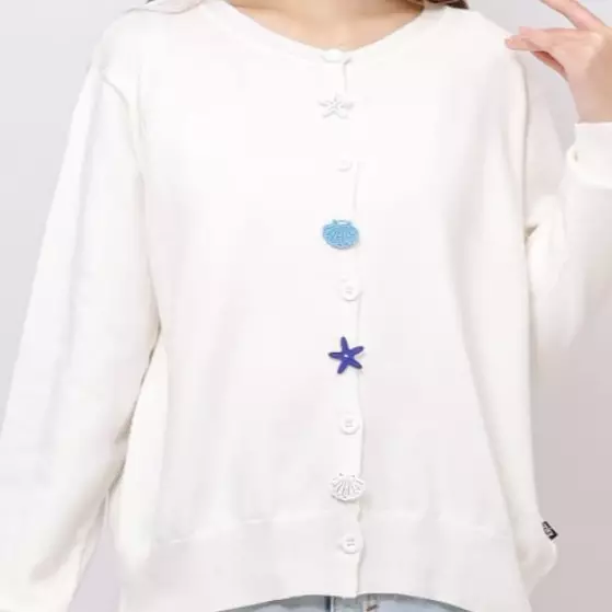 Calypso Serenity Knit Cardigan in White