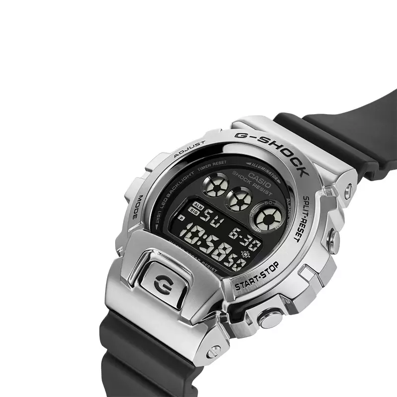 Jam Tangan Pria Casio G-Shock GM-6900U-1DR Metal Covered Digital Dial Black Resin Band
