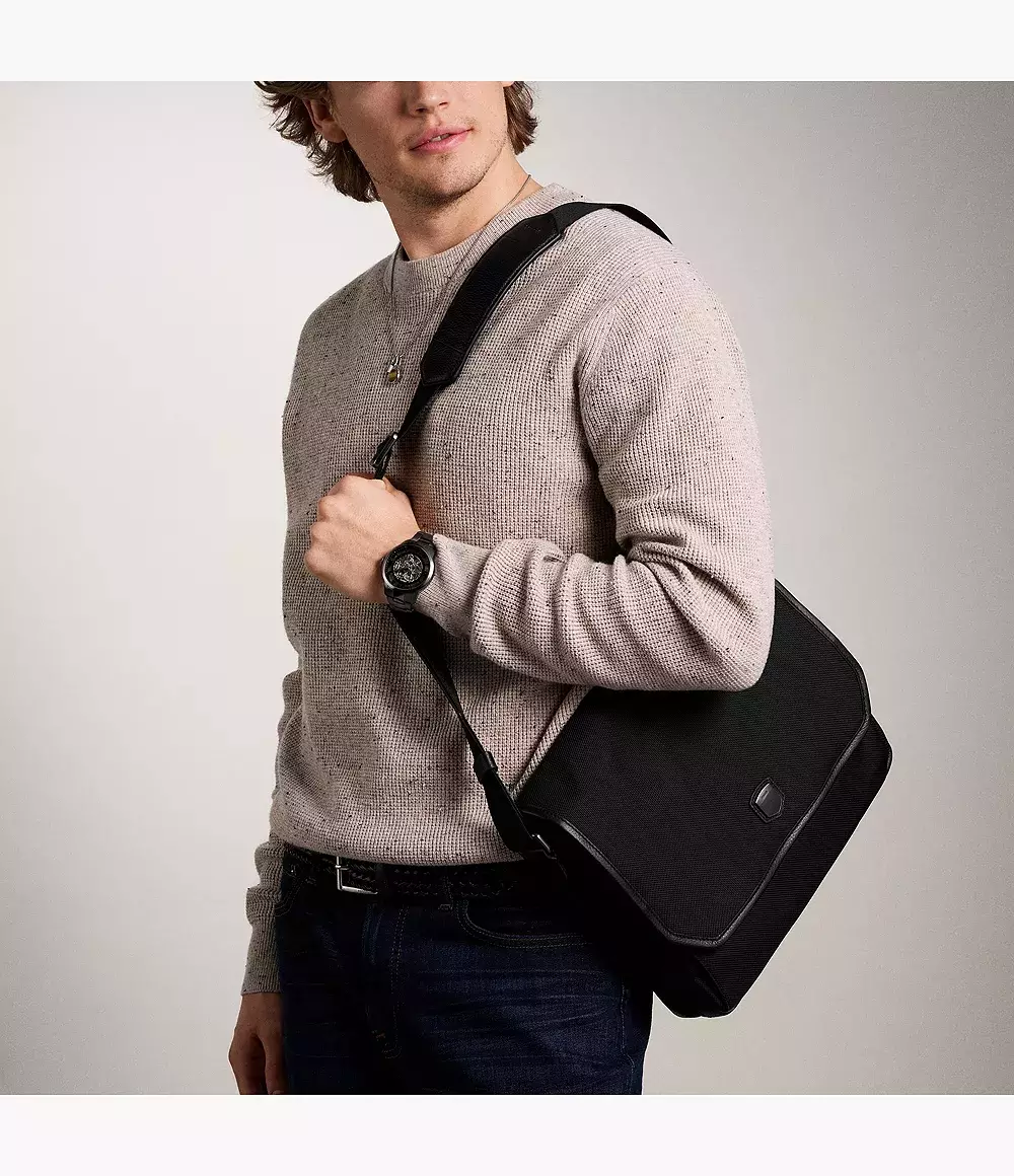 Fossil Hayes Courier Black Tas Pria MBG9628-001