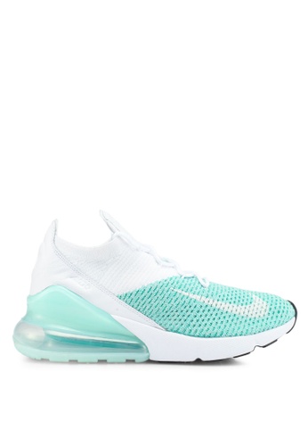 Nike white and green Women's Nike Air Max 270 Flyknit Shoes 1889DSHEC3EB54GS_1