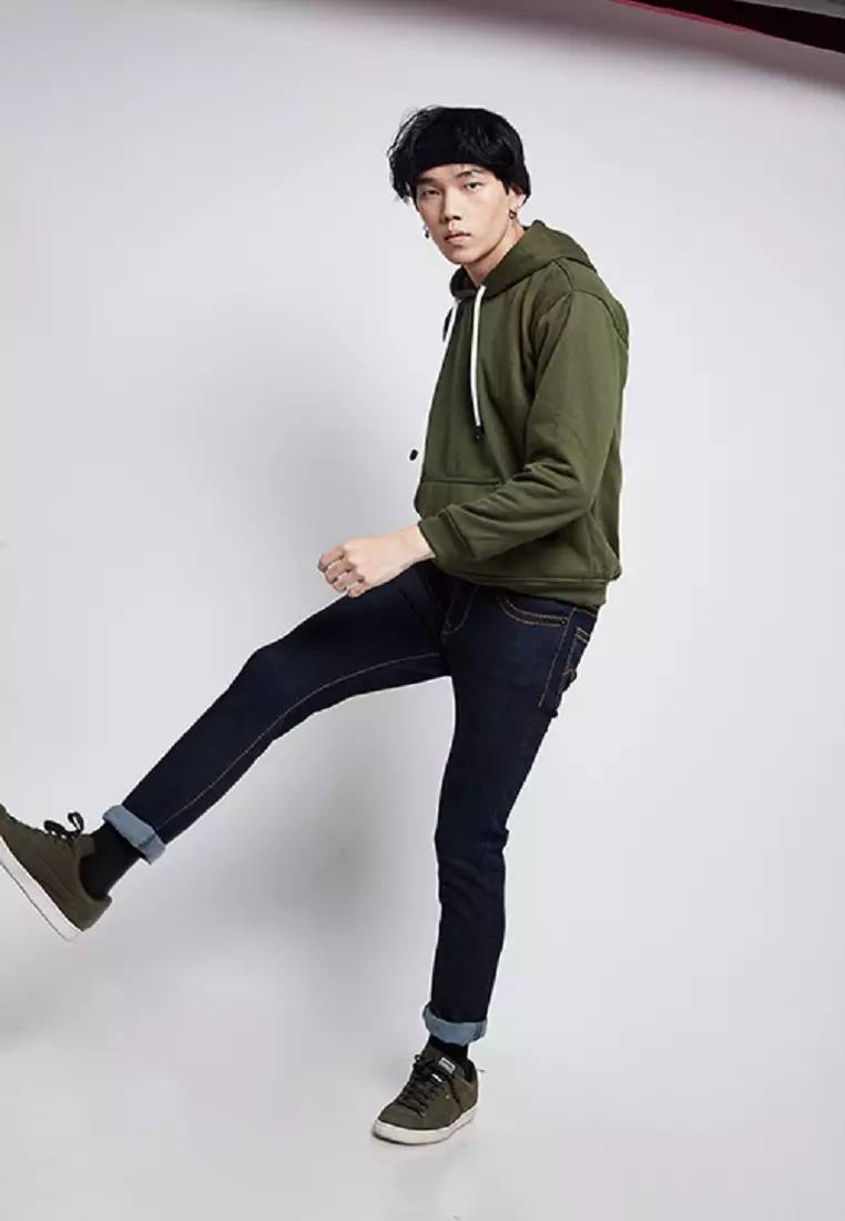 Jaket Polos Jumper Hoodie Sweater Warna Hijau Army