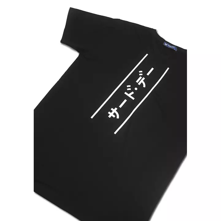 MTC74A 90sandwich katakana blk T-shirt Hitam