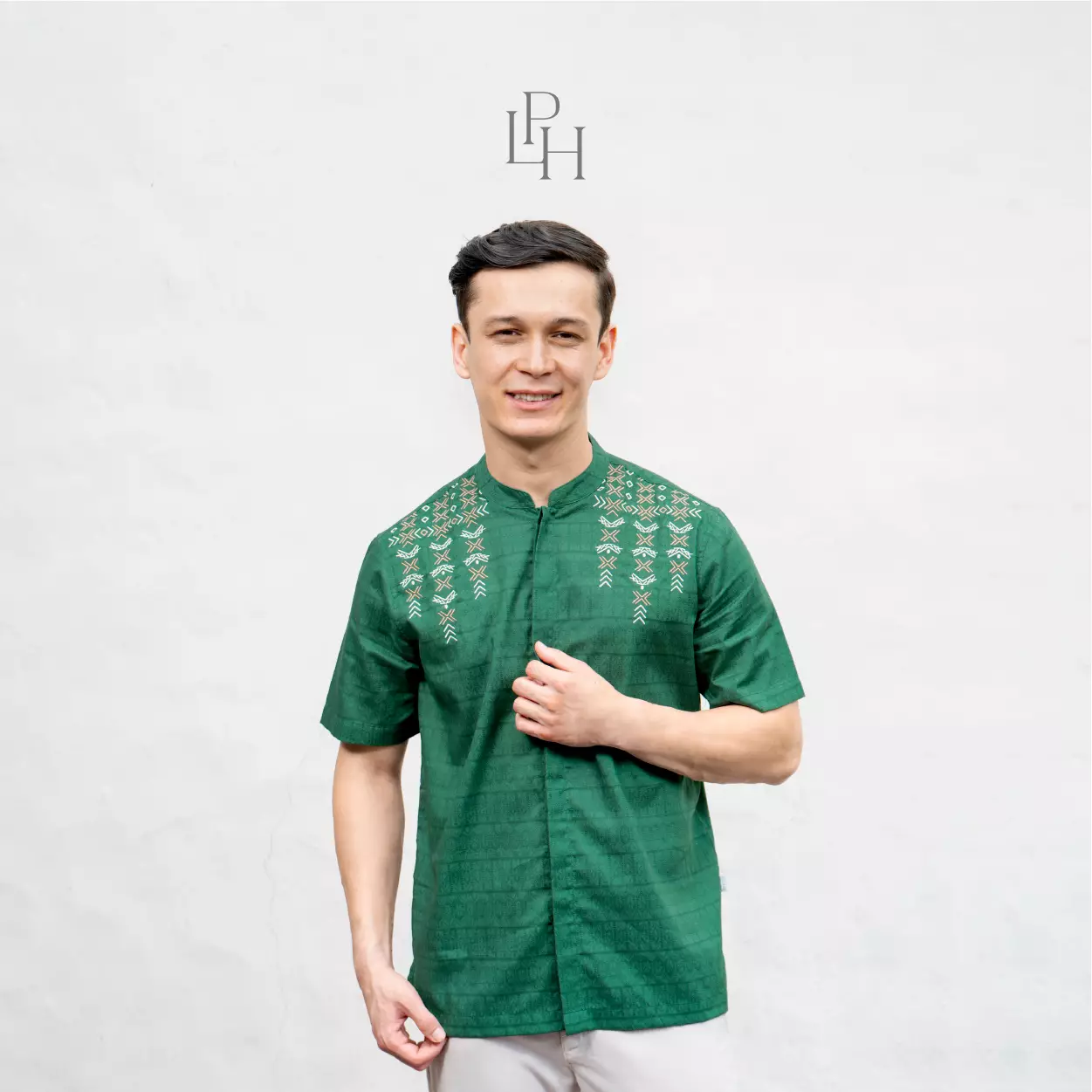Little Palmerhaus - Baju Lebaran 2026 - Rihla Dad Koko Shirt (Baju Koko Pria Dewasa) Green