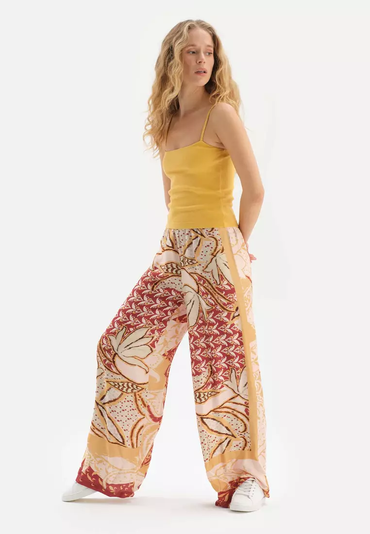 Mustard Tanktops, Square Neck, Regular, Sleeveless Loungewear for Women