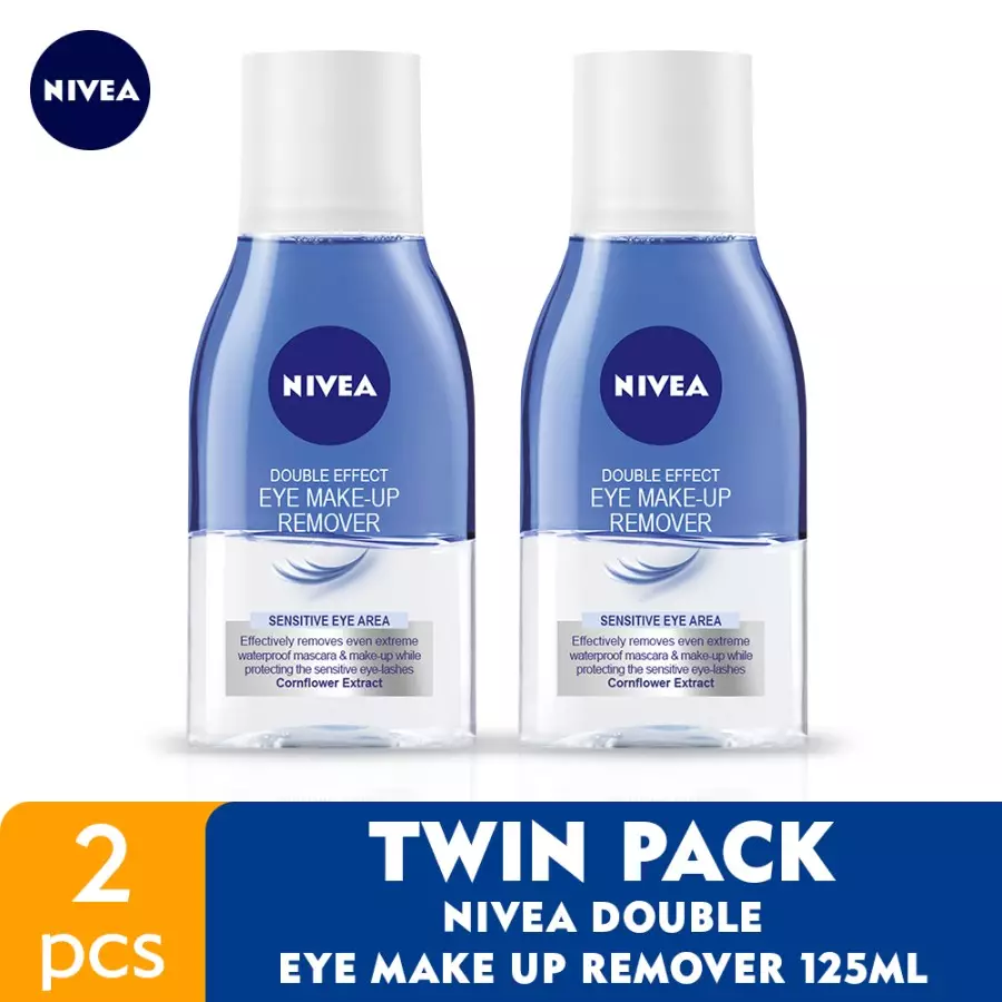 NIVEA Double Eye Make Up Remover 125ml - Twin Pack