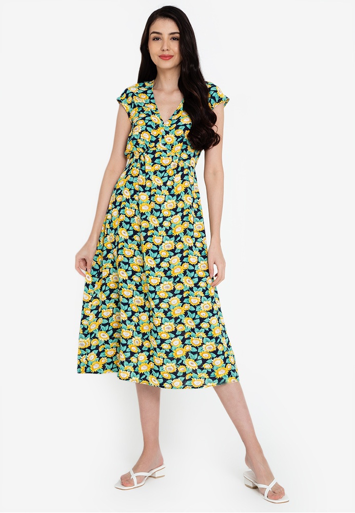 Buy ZALORA BASICS Empire Cut Midi Dress Online ZALORA Malaysia