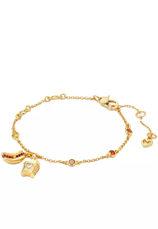 What A Snack Line Bracelet in Red/ Multi KH536