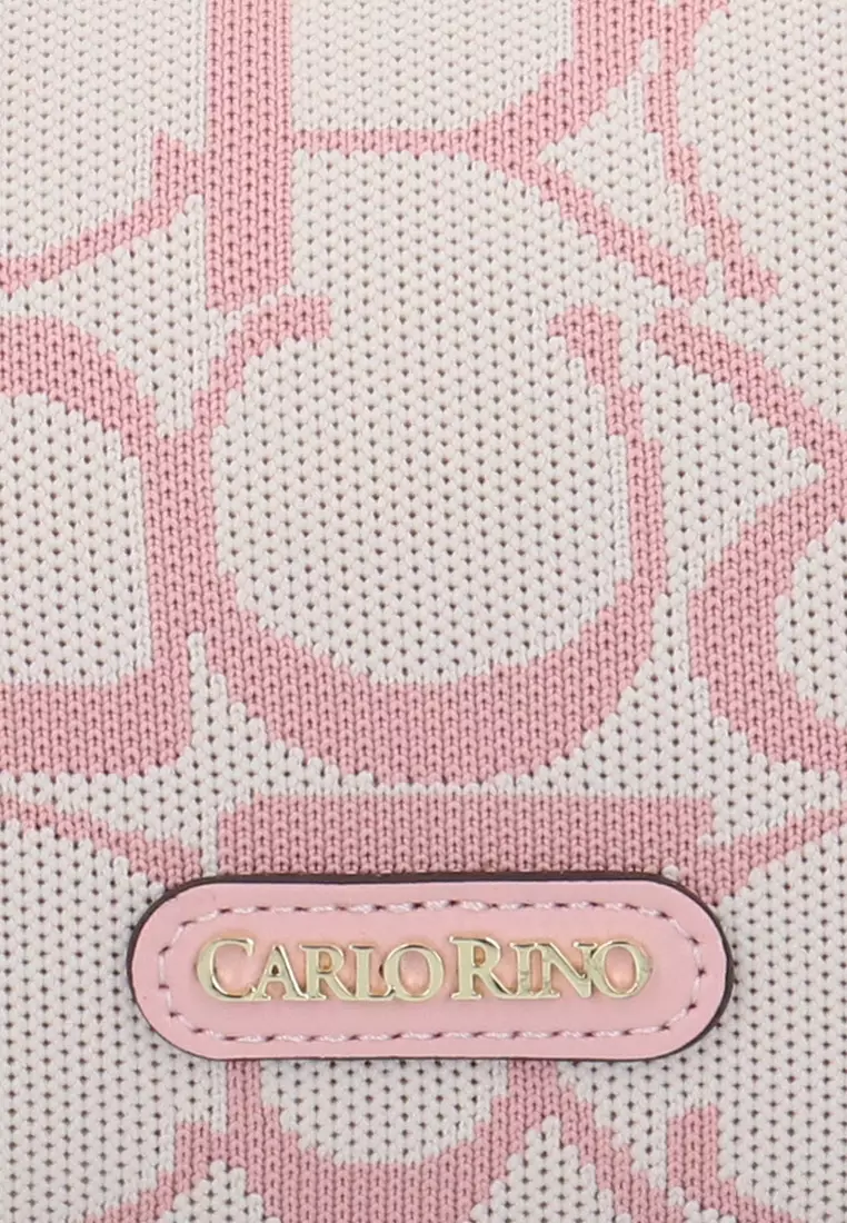 Buy Carlo Rino Carlo GEO Knit Boston Bag - Pink 2026 Online | ZALORA