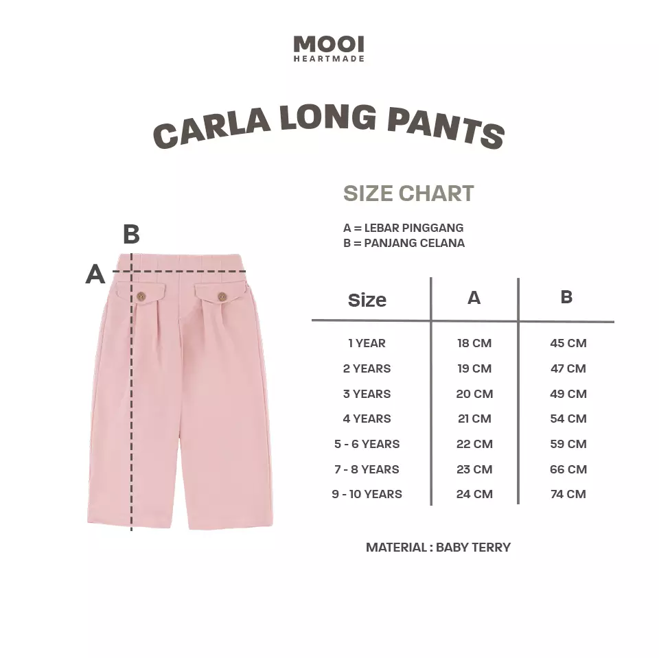 Mooi Celana Panjang Anak Perempuan Carla Long Pants - Khaki