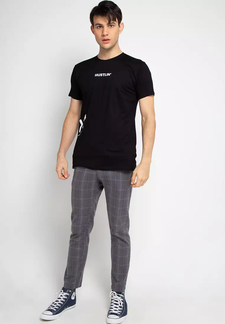 Nade NT310 Hustlin Hitam Kaos anti kusut Pria