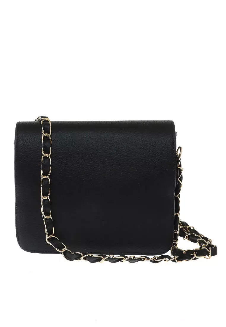 Caxia Slingbag Woman Casual Design Simple Tas Slempang Premium Quality - Black