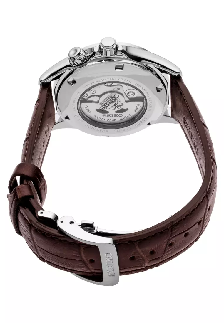 Seiko Prospex Land Series ‘Alpinist’ Green Dial Brown Leather Band Automatic Watch SPB121J1