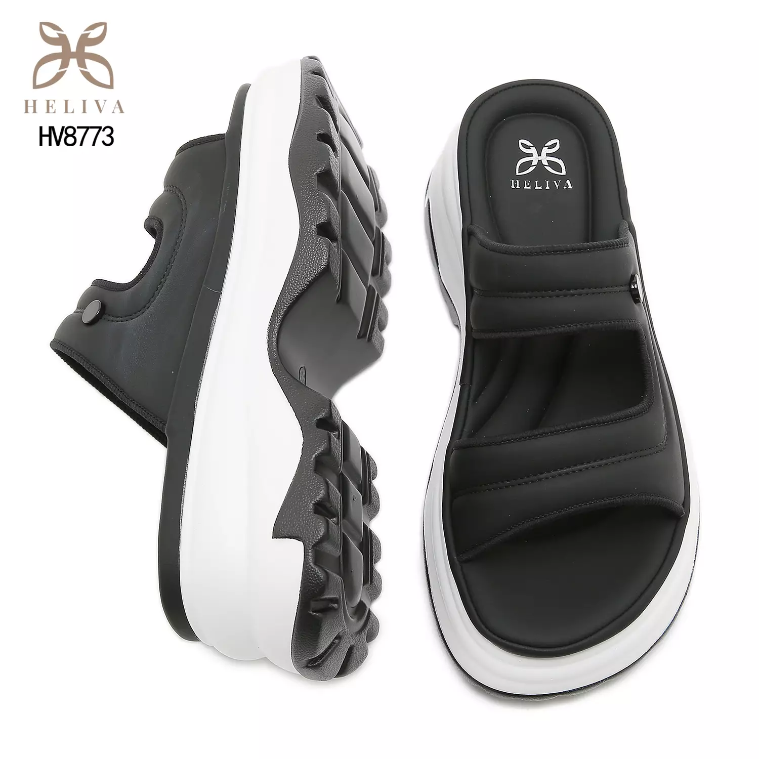 Heliva Lucy Dual-Strap Elevated Slides for Everyday Luxe HV8773