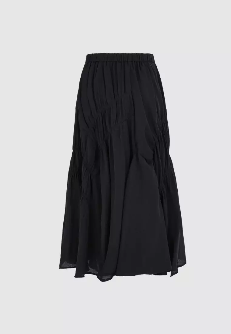 Elastic waist shop a line skirt