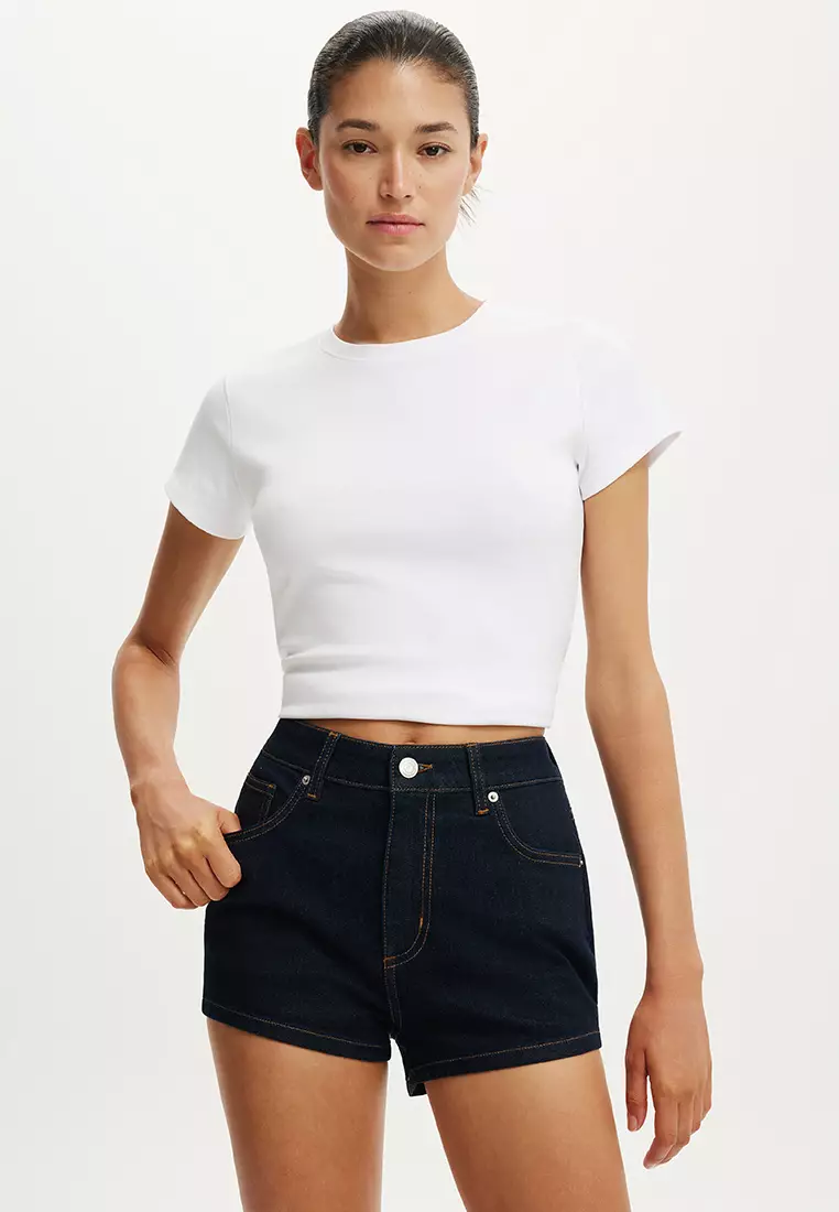 High Micro Denim Shorts