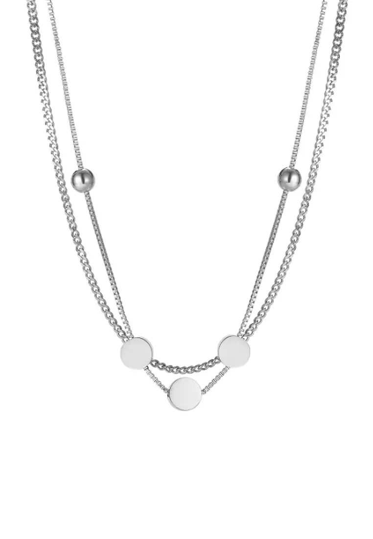 Buy CELOVIS Milena Love Pendant With Link Chain Necklace In Silver