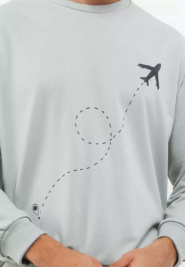 Sweater Lengan Panjang Long Sleeve Print