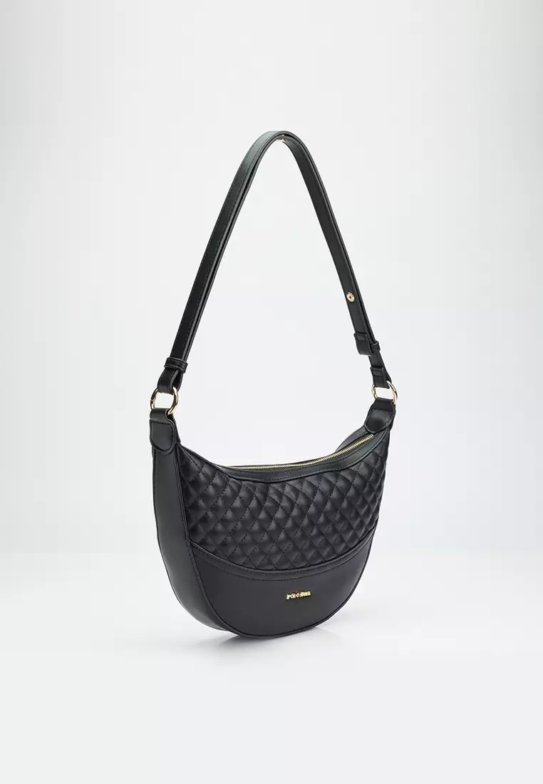Buy POLO HILL POLO HILL Ladies Quilted Hobo Shoulder Bag 2024 Online