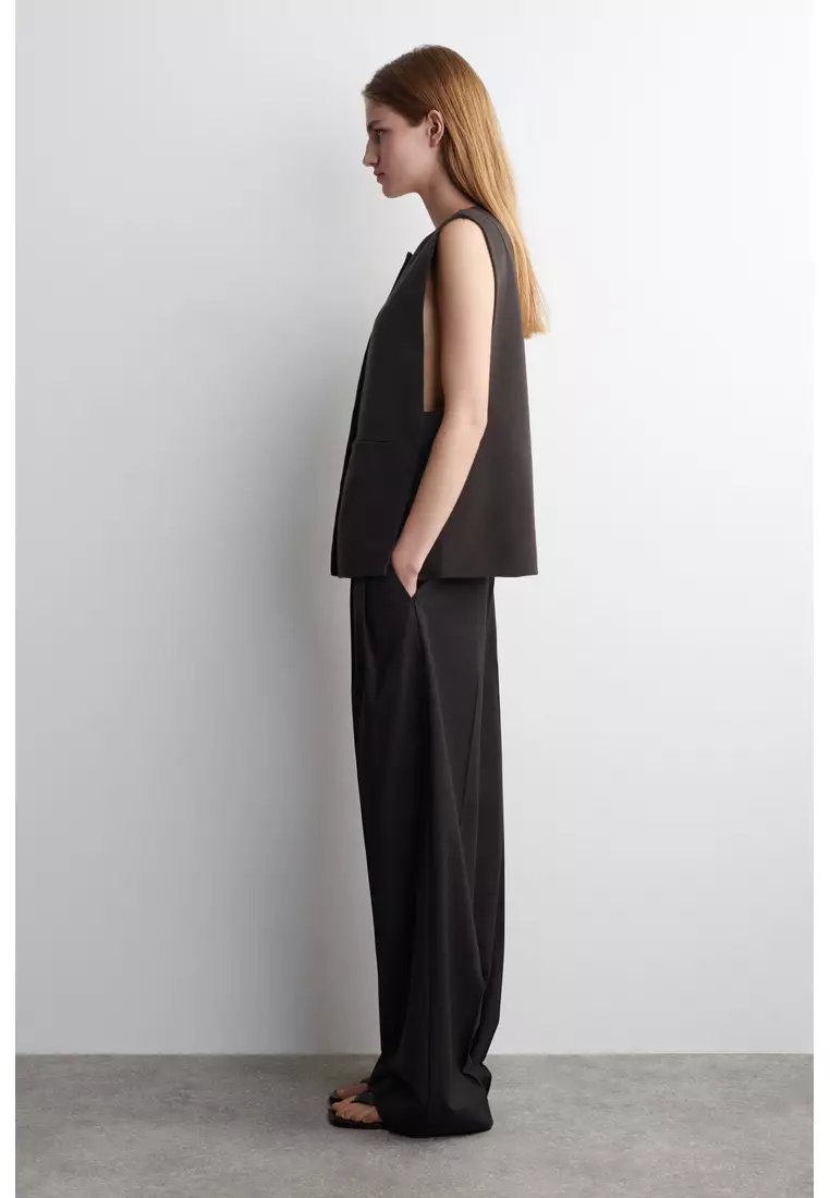 DOUBLE-FACED WOOL HYBRID VEST