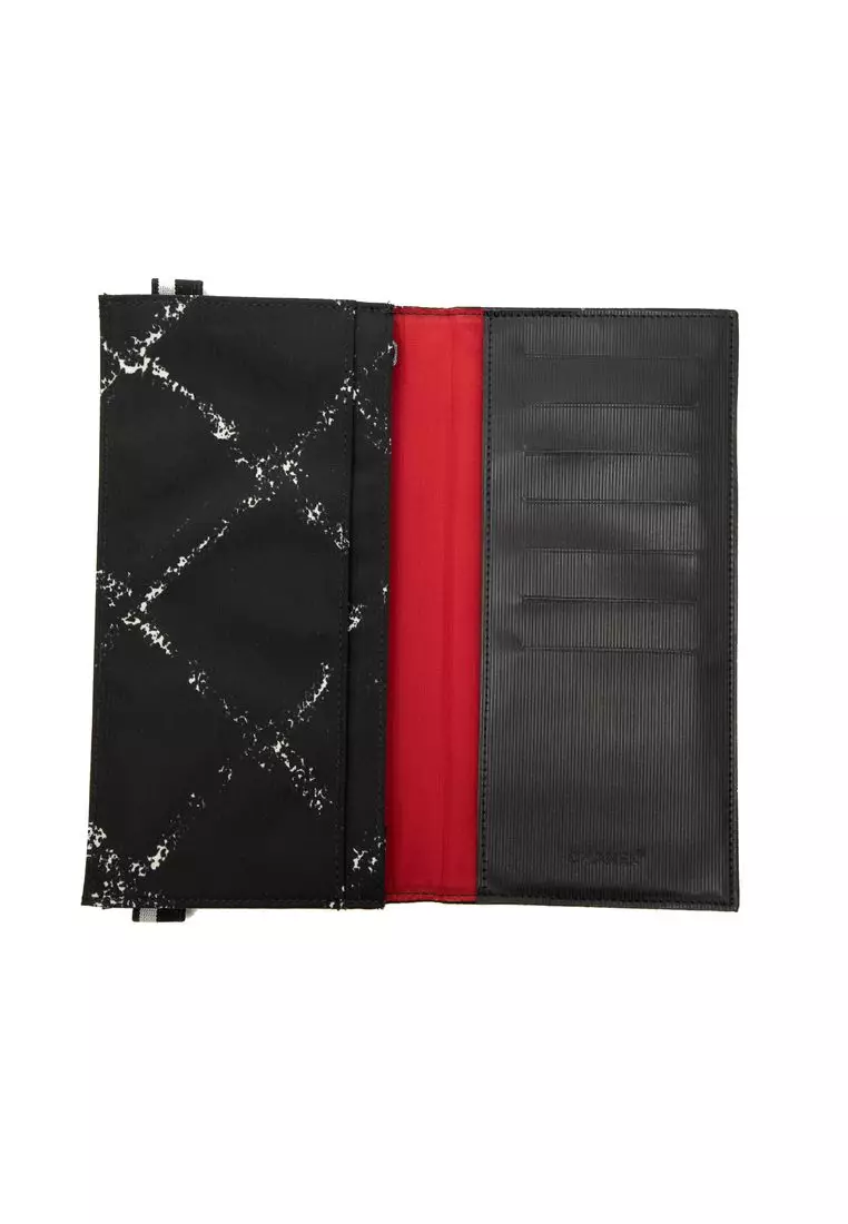 Pre-Loved Chanel Old Travel Line Nylon Bifold Long Wallet