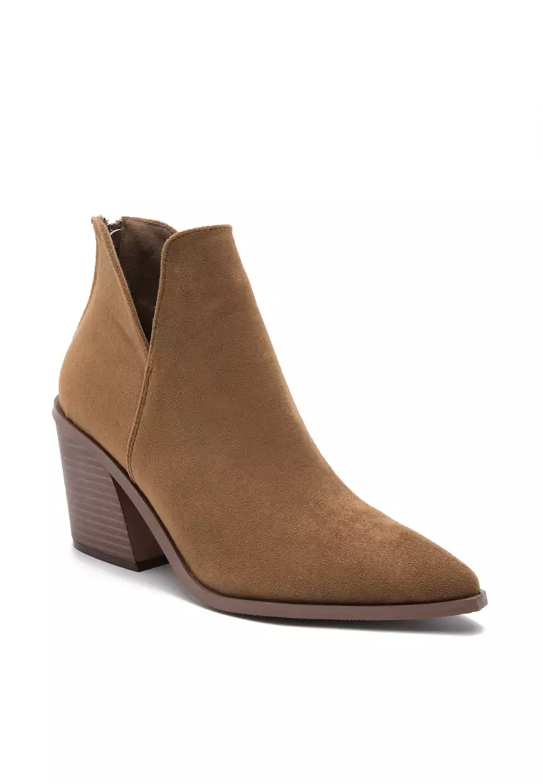 8CM Suede Fabric Ankle Boots WTY1189-6