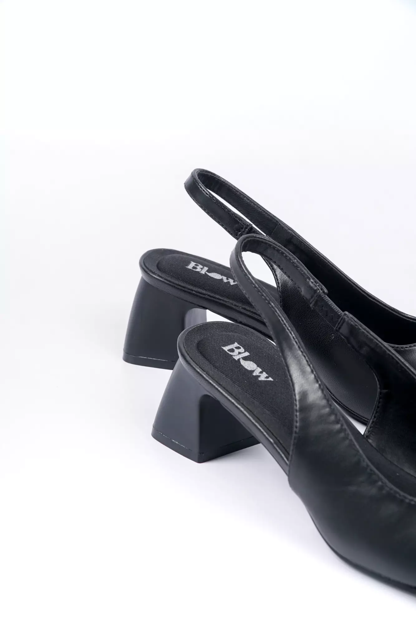 Blow Emira Classic Slingback Block Heels Square Toe Pantofel 5 cm BLWHEEL 0001