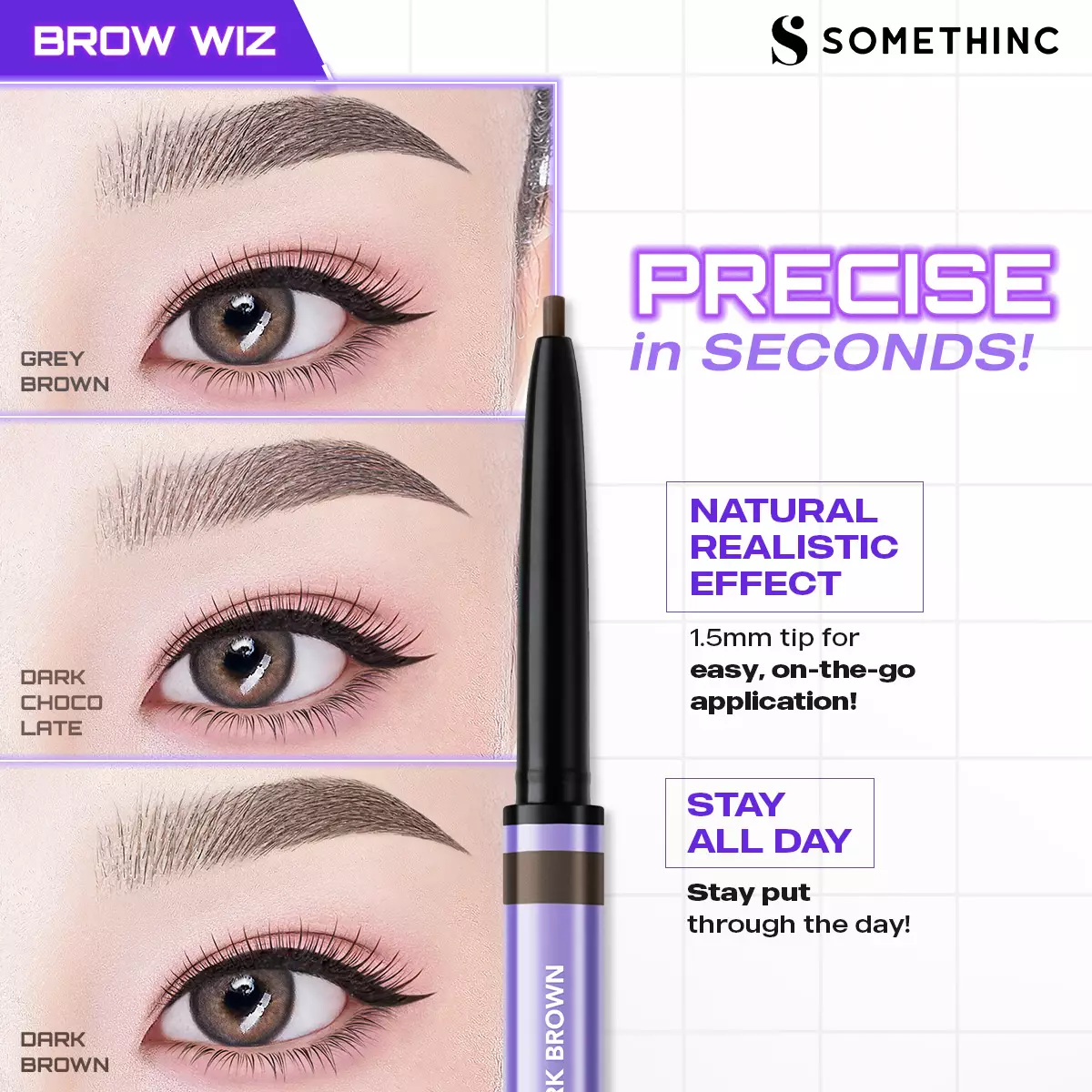 SOMETHINC BROW WIZ Retractable Eyebrow - GRAY BROWN