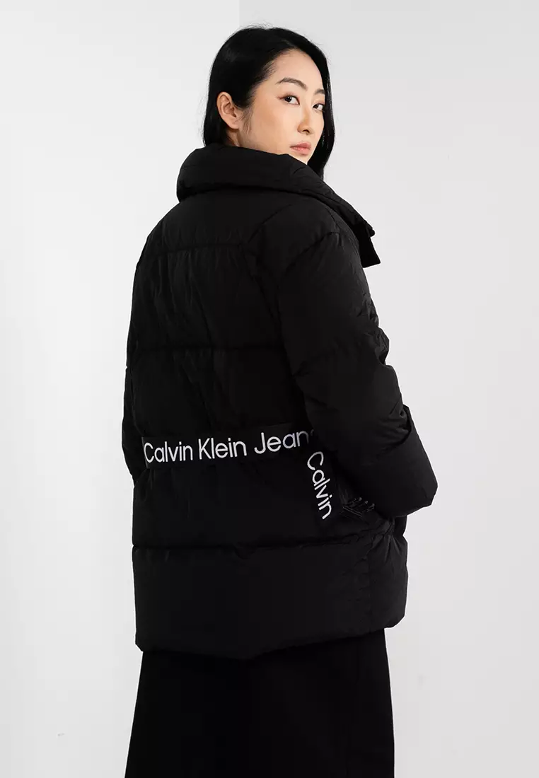 Belted Long Puffer Jacket Calvin Klein Jeans