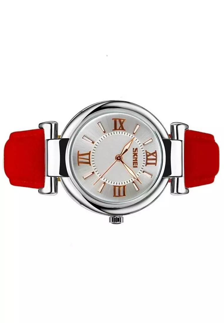 Jam Tangan Kasual Analog Wanita Waterproof 30M Strap Tali Material PU Leather AA34 ORIGINAL